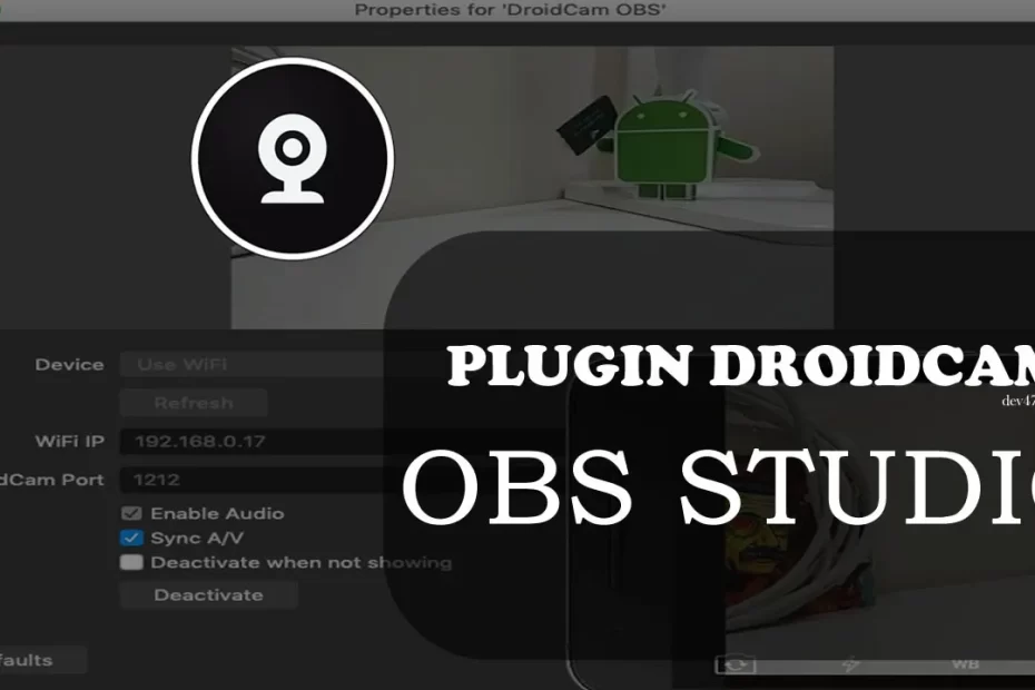 Plugin DroidCam no OBS Studio